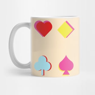 Alice in Wonderland Pastel Four Suits Colors Mug